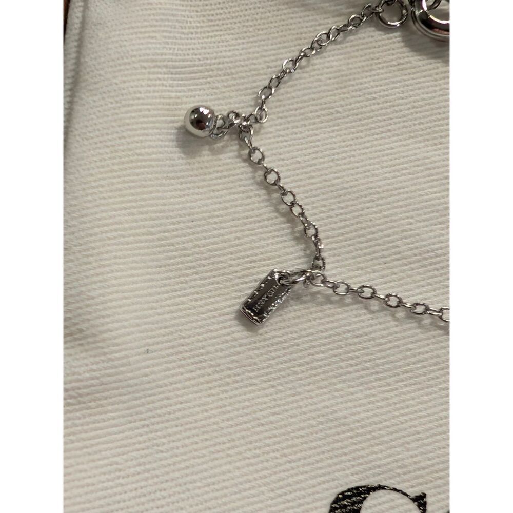 Coach Women's Small Silver Elegant Designer Heart Charm Bracelet NWT - Picture 4 of 6